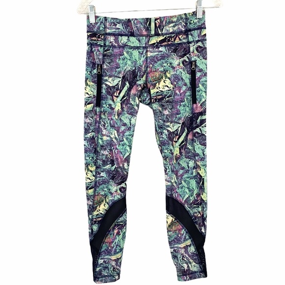Lululemon athletica Multicolor Mesh Details Inspire Tight II Leggings Size 6 - Picture 7 of 11